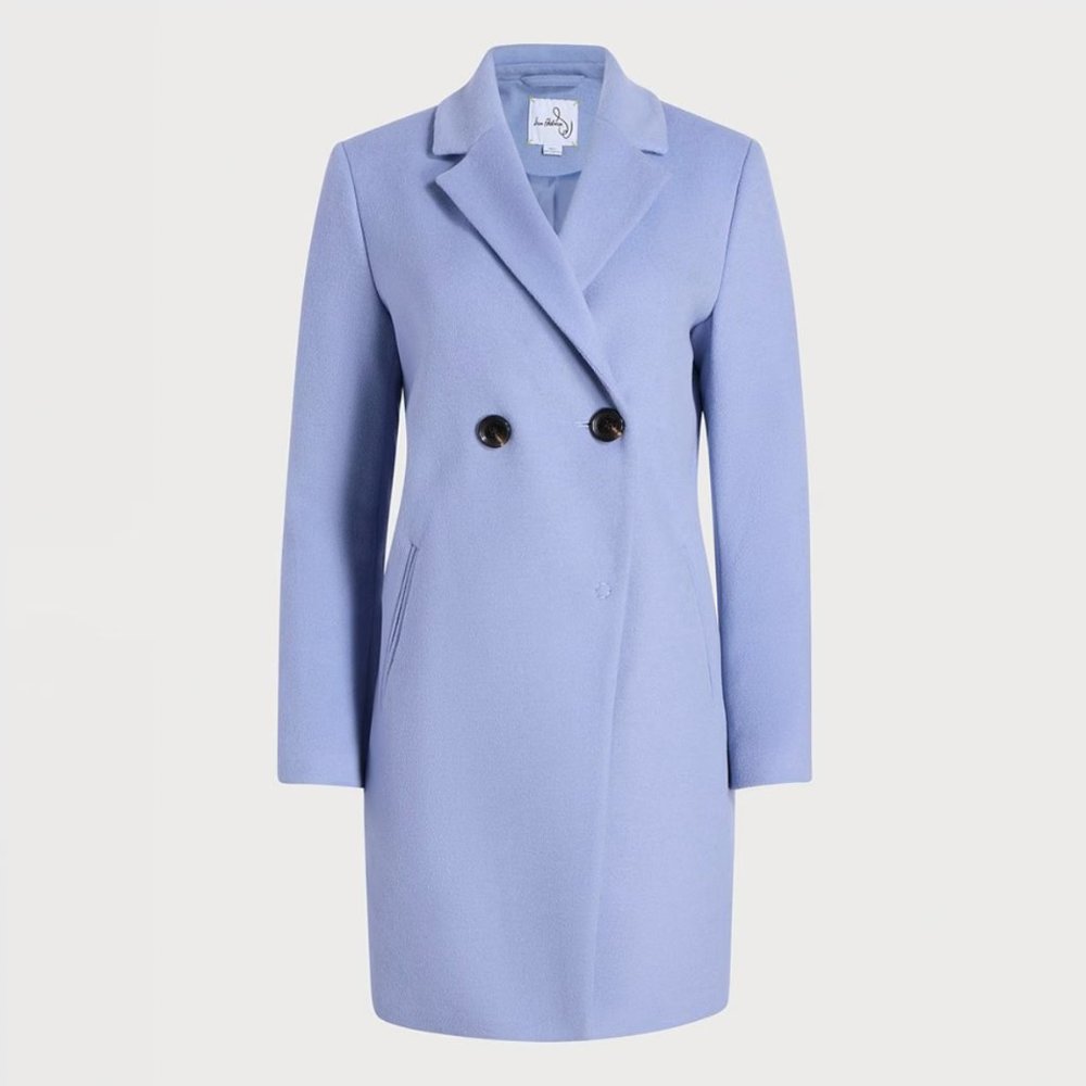 Sam Edelman Double-Breasted Cutaway Twill Coat